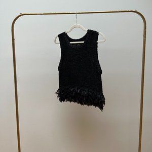 Club Monaco Tank with feather textured waistline